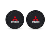 Dessous Verre Voiture pour Mitsubishi Space Star 2015-2019, Voiture Coaster Cup Holder Tapis Gobelets Voiture Gobelet Dessous,Black-2 Pieces