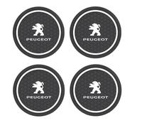 Dessous Verre Voiture pour Peugeot 3008 II GT 2017-2022, Voiture Coaster Cup Holder Tapis Gobelets Voiture Gobelet Dessous,White- 4 Pieces