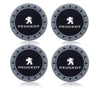 Dessous Verre Voiture pour Peugeot 408 II 2018-2022, Voiture Coaster Cup Holder Tapis Gobelets Voiture Gobelet Dessous,Grey- 4 Pieces