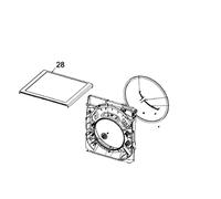 Dessus blanc repère 28 d'origine Sèche-linge C00618251, 488000618251 INDESIT Sèche-linge C00618251, 488000618251 INDESIT