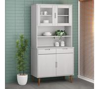 350550 vidaXL Dessus de buffet MOLDE Blanc 90x35x100 cm Bois massif de pin