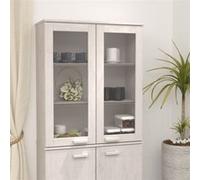 Dessus de Buffet Dessus pour Armoire Latéral Dessus pour Meuble Meuble de Rangement Salon Blanc 85x35x100 cm Bois Massif de Pin