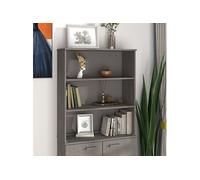 Dessus de buffet HAMAR Gris clair 85x35x100 cm Bois de pin340511