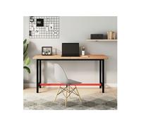 vidaXL Dessus de bureau 115x55x2,5 cm bois massif de hêtre