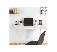 Dessus de bureau blanc 100x50x2,5 cm bois massif de pin