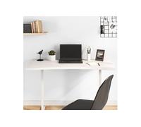 vidaXL Dessus de bureau – Plateau de remplacement en pin massif 100×50×2,5 cm Blanc