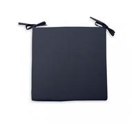 Soleil d'ocre, Dessus de Chaise Alix Marine, Polyester, Bleu, 40x40x3 cm