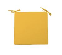 Soleil d'ocre, Dessus de Chaise Alix, Polyester, Jaune radieux, 40x40x3 cm