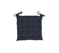 Dessus de chaise capitonné 40x40x5 cm ALIX bleu jean, par Soleil d'ocre