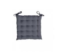 Soleil d'ocre, Alix Dessus de Chaise Capitonné, Polyester, Gris, 40x5x40 cm