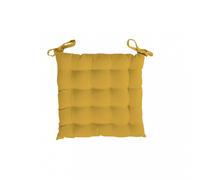 Soleil d'ocre, Alix Dessus de Chaise Capitonné, Polyester, Jaune radieux, 40x5x40 cm