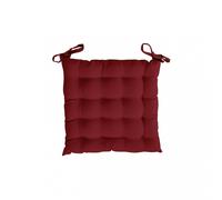 Dessus de chaise capitonné 40x40x5 cm ALIX rouge, par