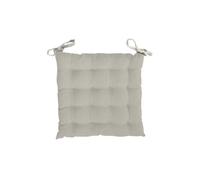 Dessus de chaise capitonné en velours 40X40X5 cm VELVET naturel, par Soleil d'Ocre