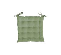 Dessus De Chaise Capitonné En Velours 40x40x5 Velvet Vert, Par Soleil D'ocre