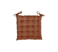 Dessus De Chaise Capitonné En Velours Velvet Terracotta, Par Soleil D'ocre