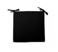 Soleil d'ocre, Alix Dessus de Chaise Imperméabilisé Outdoor Polyester Noir 40x40x5 cm