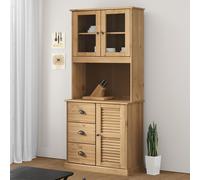 Dessus de Commode Étagère de Rangement Buffet Cuisine Bois Massif de Pin vidaXL