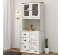 vidaXL Dessus de commode VIGO blanc 78x30x100 cm bois massif de pin