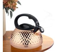 Dessus De Cuisinière Pour Bouilloire À Thé - Pichet En Chrome Poli Brillant, Chauffage D'avertissement De Signal De Vapeur, Batterie De Cuisine Argentée Brillante, Appareil Pour Ustensiles De Cuisine