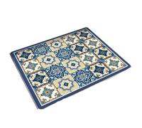 Dessus De Lave-Linge Et De SèChe-Linge 50X60cm Vintage Checkered Printed Washing Machine Cover Pad, Quick-Dry Absorbent Protective Top Mat For Washer And Dryer Pour Machine à Laver(Blue Plaid)
