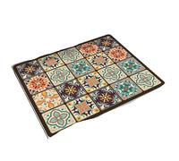 Dessus De Lave-Linge Et De SèChe-Linge 50X60cm Vintage Checkered Printed Washing Machine Cover Pad, Quick-Dry Absorbent Protective Top Mat For Washer And Dryer Pour Machine à Laver(Retro Plaid)