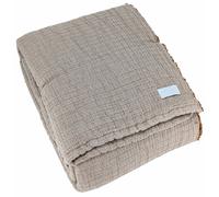 Dessus de lit 180x250 cm en coton lavé SEVILLE gris bronze
