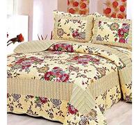 Dessus De Lit 2 Personnes Boutis Couvre Lit Matelassé De Luxe Coton Patchwork Couverture 3pcs Parures De Lit 2 Taies D'oreiller,AE-230X250CM