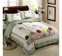 Dessus De Lit 2 Personnes Boutis Couvre Lit Matelassé De Luxe Coton Patchwork， Couverture,Patchwork17