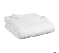 Dessus de lit 2 taies ""Arabesque"" blanc ivoire 260x240cm - Atmosphera createur d'interieur