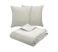 Dessus de Lit & 2 Taies "Dolce" 240x260cm Beige