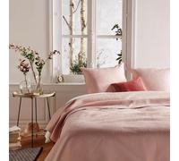 Atmosphera - Dessus de lit Dolce Deluxe - 240 x 260 cm - Rose poudré - 2 taies