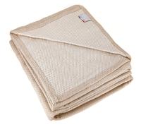 Dessus de lit 230x250 cm coton et lin mélangés CABOURG écru naturel