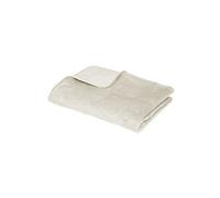 Dessus De Lit En Velours 240x260 Feuilles Beige Atmosphera
