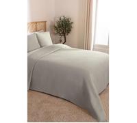 Dessus de lit 260 x 240 cm + 2 Taies 60 x 60 cm ""Dolce"" Atmosphera - Beige -