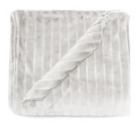 Dessus de lit 260x230 cm HERMINE fausse fourrure blanc Neige