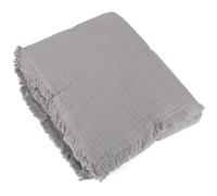 Dessus de lit 270x250 cm BREHAT 100% gaze de coton gris flanelle