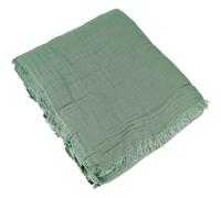 Dessus de lit 270x250 cm BREHAT 100% gaze de coton vert lichen
