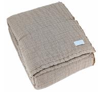 Dessus de lit 270x250 cm en coton lavé SEVILLE gris bronze