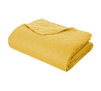 Dessus de lit - ATMOSPHERA - Tressé - 240x260 cm - 2 taies - Couleur ocre