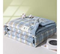 Dessus De Lit Coton Édredon Été/Printemps 2/1 Personne Boutis Couvre-lit Matelassé 200*230/180*200cm Couverture De Lit Jeté De Lit Bleue Patchwork Florale Super Doux Et Confortable Jeté De Lit ( Color