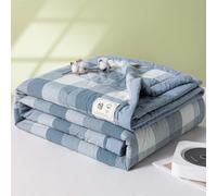 Dessus De Lit Coton Édredon Été/Printemps 2/1 Personne Boutis Couvre-lit Matelassé 200*230/180*200cm Couverture De Lit Jeté De Lit Bleue Patchwork Florale Super Doux Et Confortable Jeté De Lit ( Color