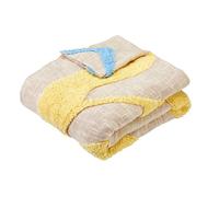 Atmosphera – Dessus de lit en coton tufté motif floral Beige 260x240 cm