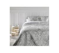 - Dessus de lit et 2 taies Marie - 240 x 260 cm - Gris clair