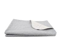 Dessus de lit jacquard 270x250 cm CHARENTE en 100% coton gris perle