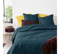 Dessus de lit Jungle 260x240 + 2 taies d'oreillers Atmosphera Bleu G