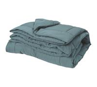 Dessus de lit polyester microfibre 240x260 cm LAZY bleu orage