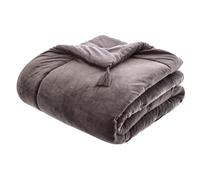 Dessus de Lit Velours "Froz" 80x180cm Gris