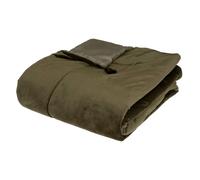 Dessus de Lit Velours "Froz" 80x180cm Vert Kaki