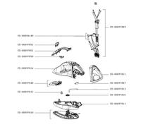 Dessus de poignée (repère CS-00097851) Centrale vapeur (CS-00097851 TEFAL CALOR)