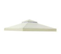 Dessus de remplacement d'auvent, couvertures de tonnelle pop-up à deux niveaux de remplacement avec Velcros, protection UV imperméable, abri extérieur pour grill, patio, événement blanc 300*300*260cm